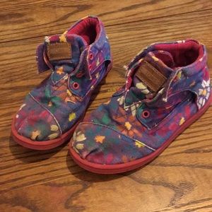 TOMS floral botas girls toddler Tiny 11